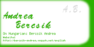 andrea bercsik business card